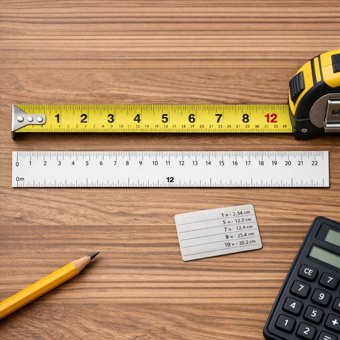Convertir 12 inches en cm : la méthode simple et exacte